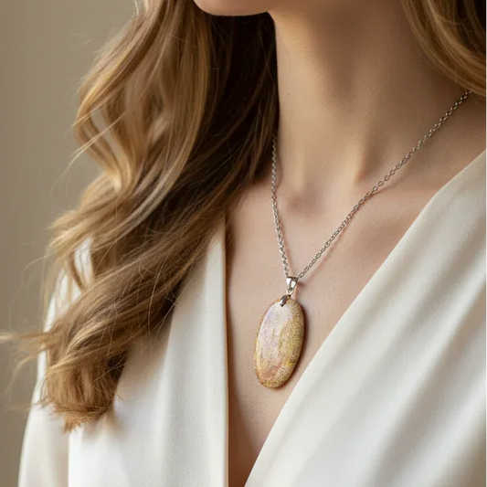 Pendentif en Corail fossilisé (PE2129)