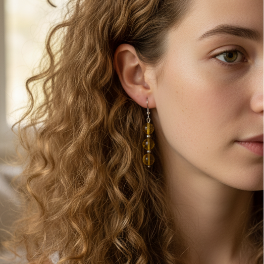 Boucles d'oreilles en Ambre (BO246)