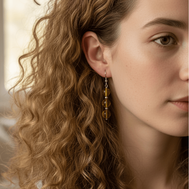 Boucles d'oreilles en Ambre (BO246)
