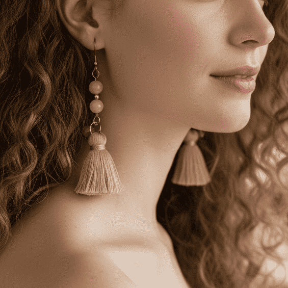 Boucles d'oreilles en Calcite jaune et Aventurine verte (BO248)