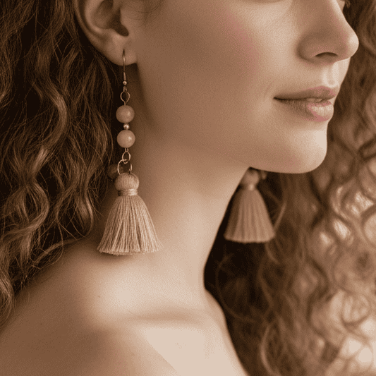 Boucles d'oreilles en Calcite jaune et Aventurine verte (BO248)