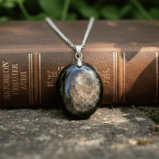 Pendentif en Obsidienne dorée (PE2136)