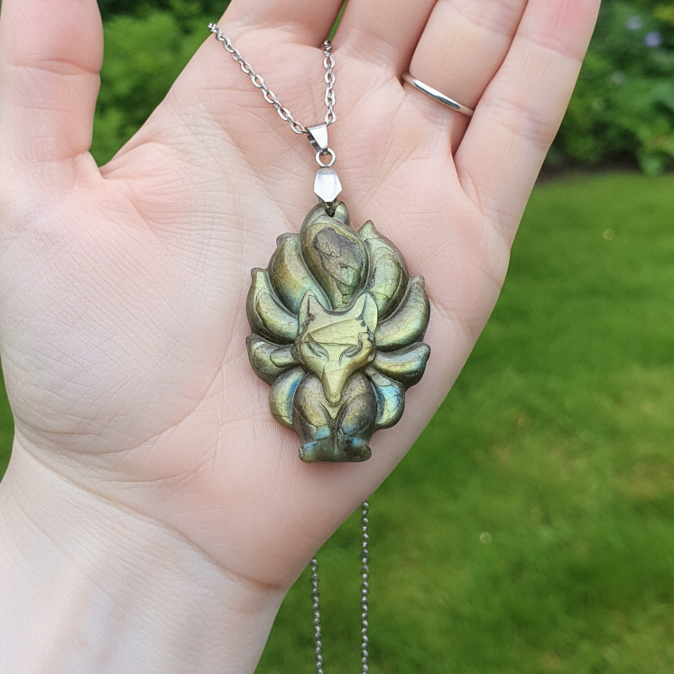 Pendentif Renard en Labradorite (PE1279 - 2)