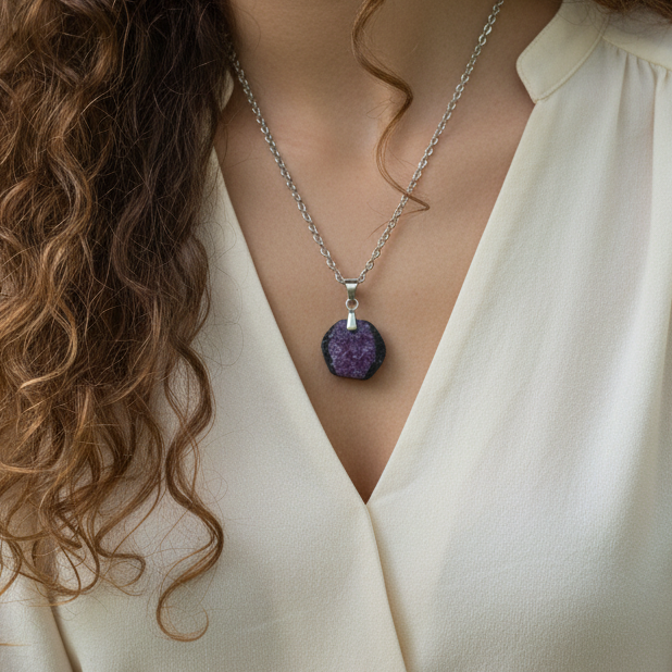 Pendentif en Rubis et Schiste (PE2021 - 6)