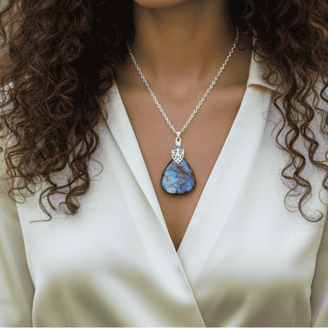 Pendentif en Labradorite multicolore (PE2150)