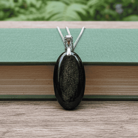 Pendentif en Obsidienne dorée (PE2136 - 2)
