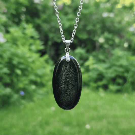 Pendentif en Obsidienne dorée (PE2136 - 2)