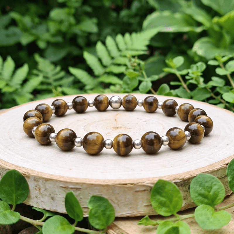 Bracelet en Œil de Tigre 6mm - 15