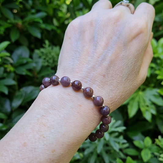 Bracelet en Lépidolite