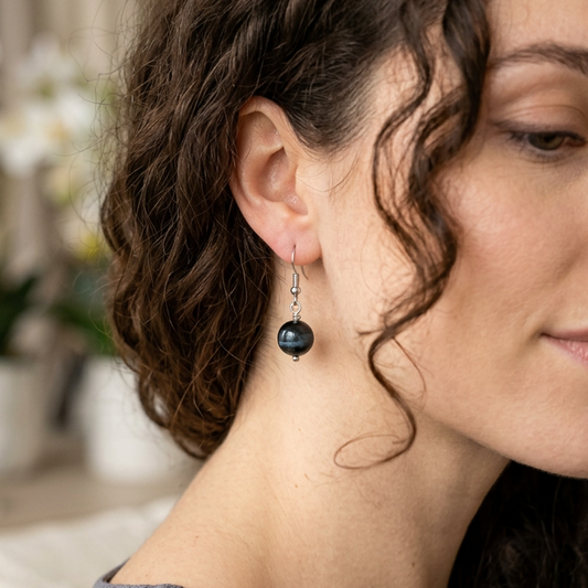 Boucles d'oreilles en Œil de Faucon (BO210)