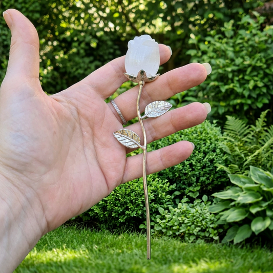 Fleur en Quartz et cuivre (PRGFL763)