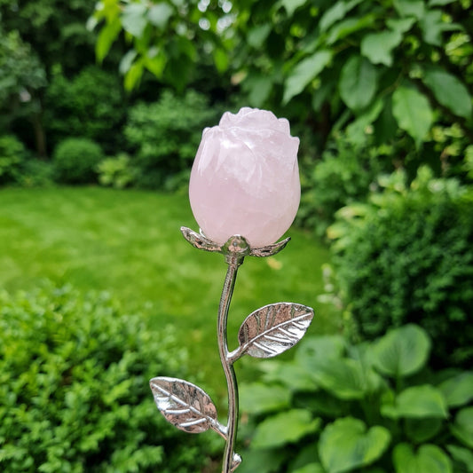 Fleur en Quartz rose et cuivre (PRGFL762)