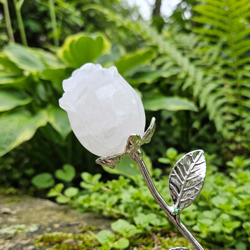 Fleur en Quartz et cuivre (PRGFL763)