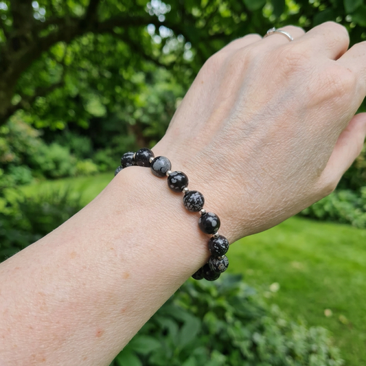 Bracelet en Obsidienne mouchetée