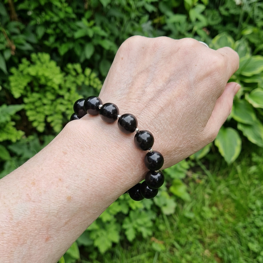 Bracelet en Obsidienne Œil Céleste 12mm