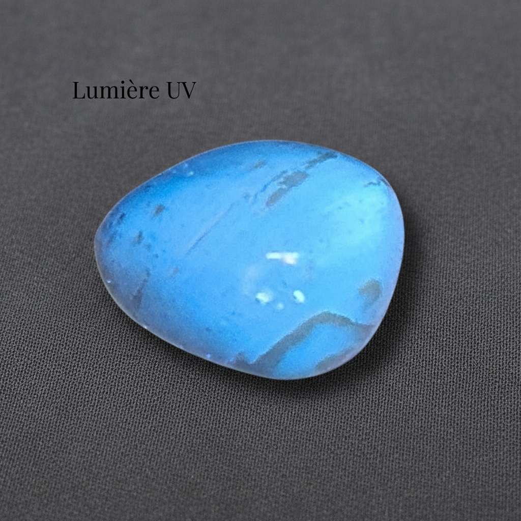 Ambre bleu - Pierre roulée (PRGFL708-3)