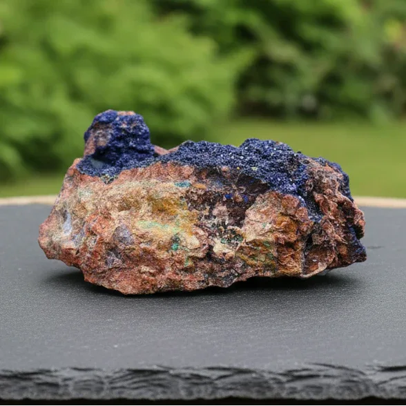 Azurite cristallisée brute 236g (MB258)