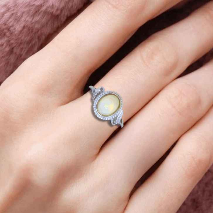 Bague réglable en Opale Welo (BAG39-2)