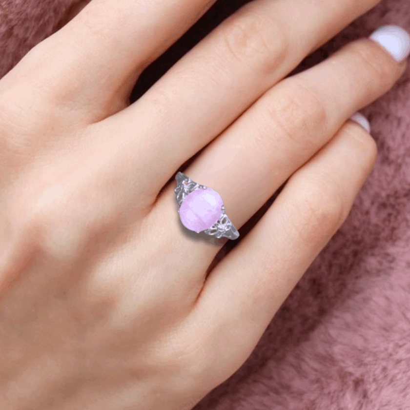 Bague réglable en Kunzite (BAG47-2) - ENAE Minéraux