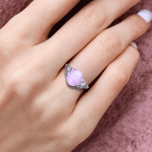 Bague réglable en Kunzite (BAG47-2)