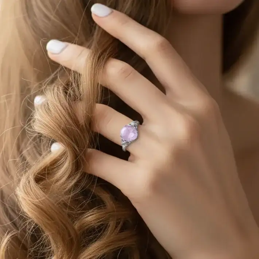 Bague réglable en Kunzite (BAG47 - 2)