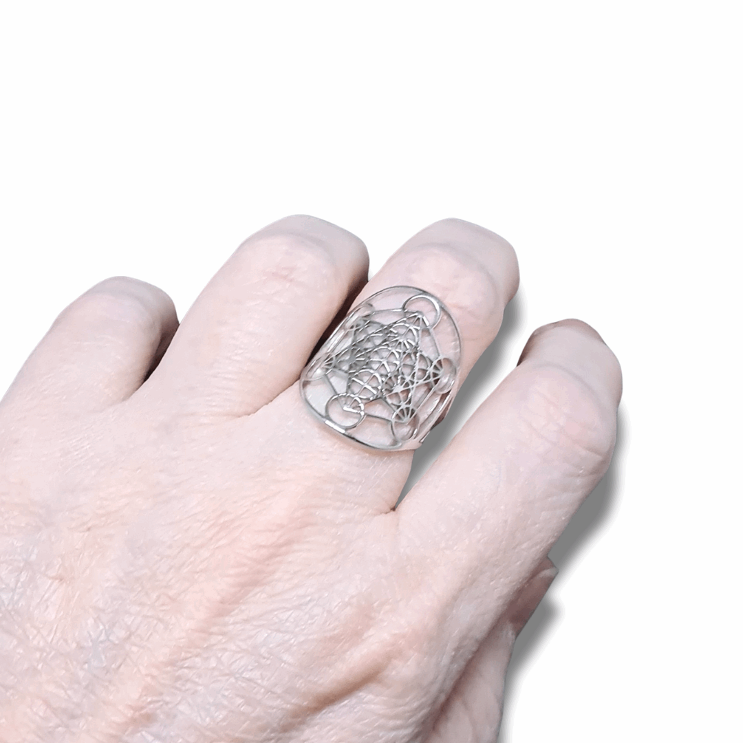 Bague réglable Metatron en acier inoxydable (BAGMT) - ENAE Minéraux