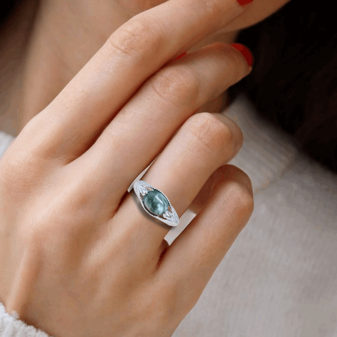 Bague réglable en Séraphinite (BAG73-4)