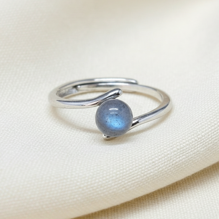Bague réglable en Labradorite (BAG43-8)