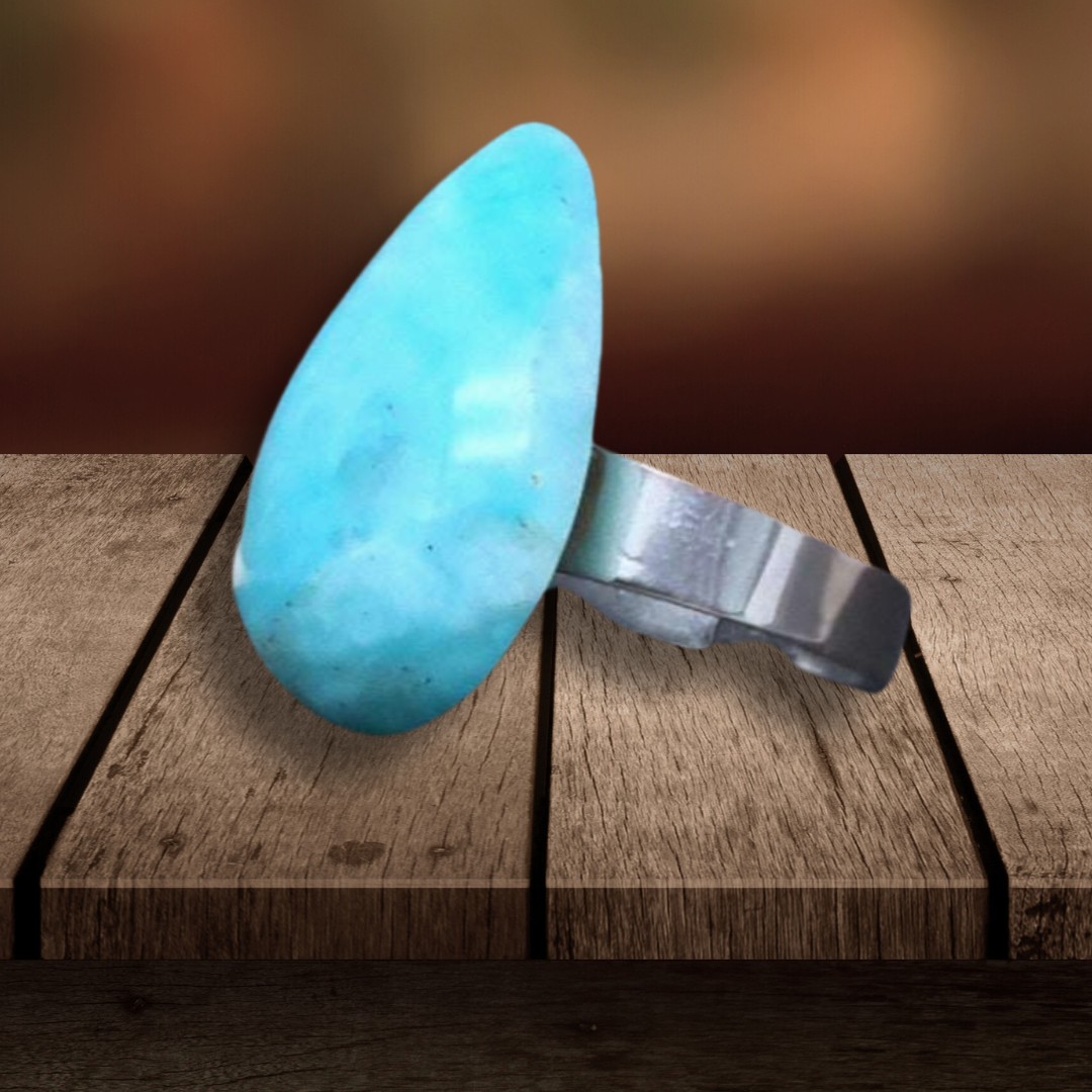 Bague réglable en Amazonite (BAGA12)