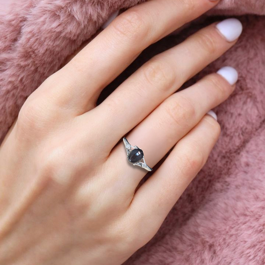 Bague réglable en Hypersthène (BAG63-1)