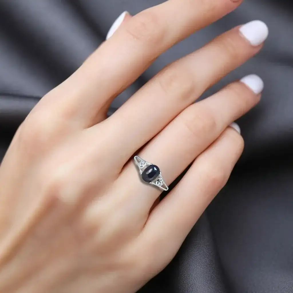 Bague réglable en Hypersthène (BAG63 - 3)