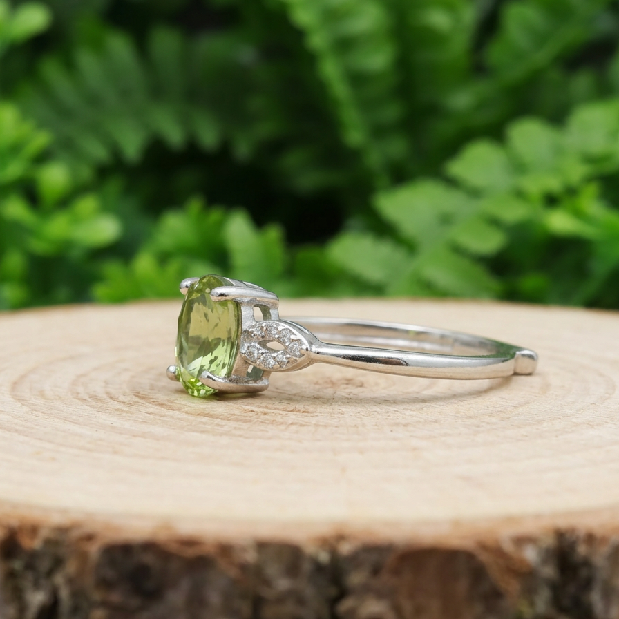 Bague réglable en Péridot (BAG30-11)