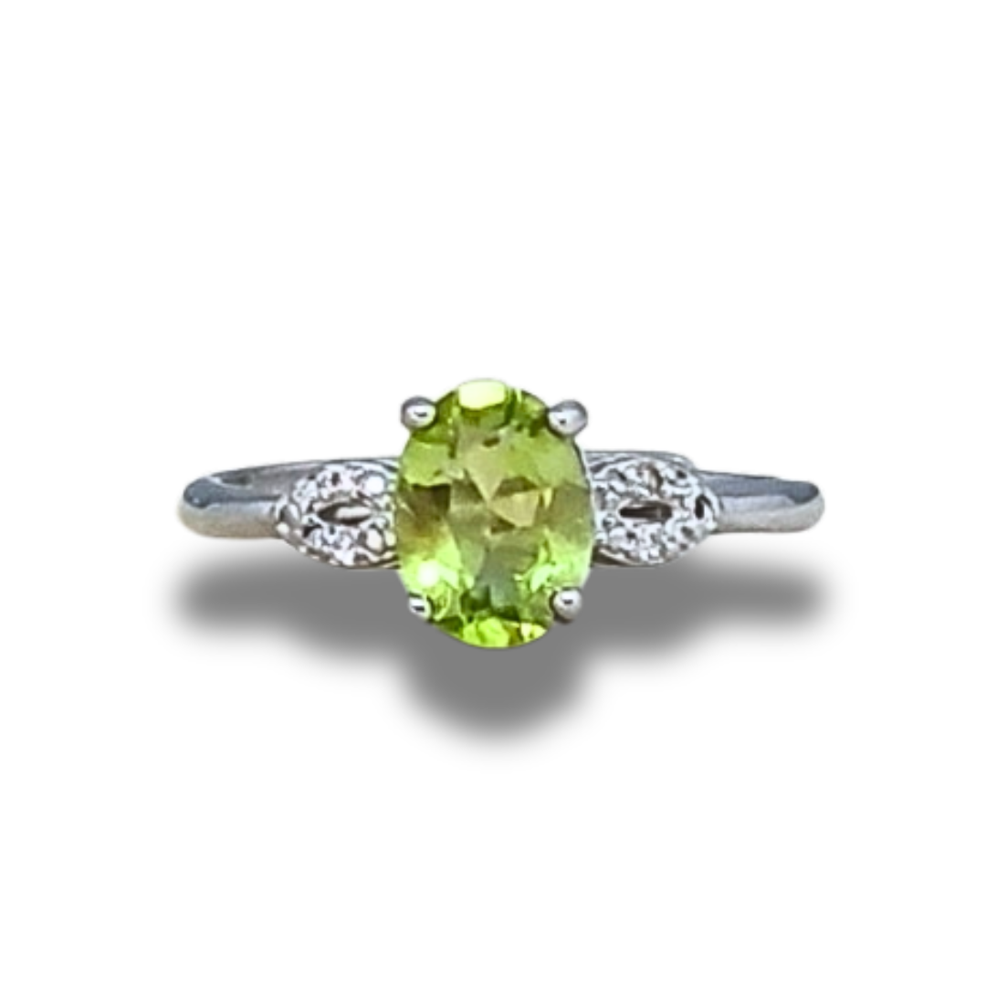 Bague réglable en Péridot (BAG30-11) - ENAE Minéraux