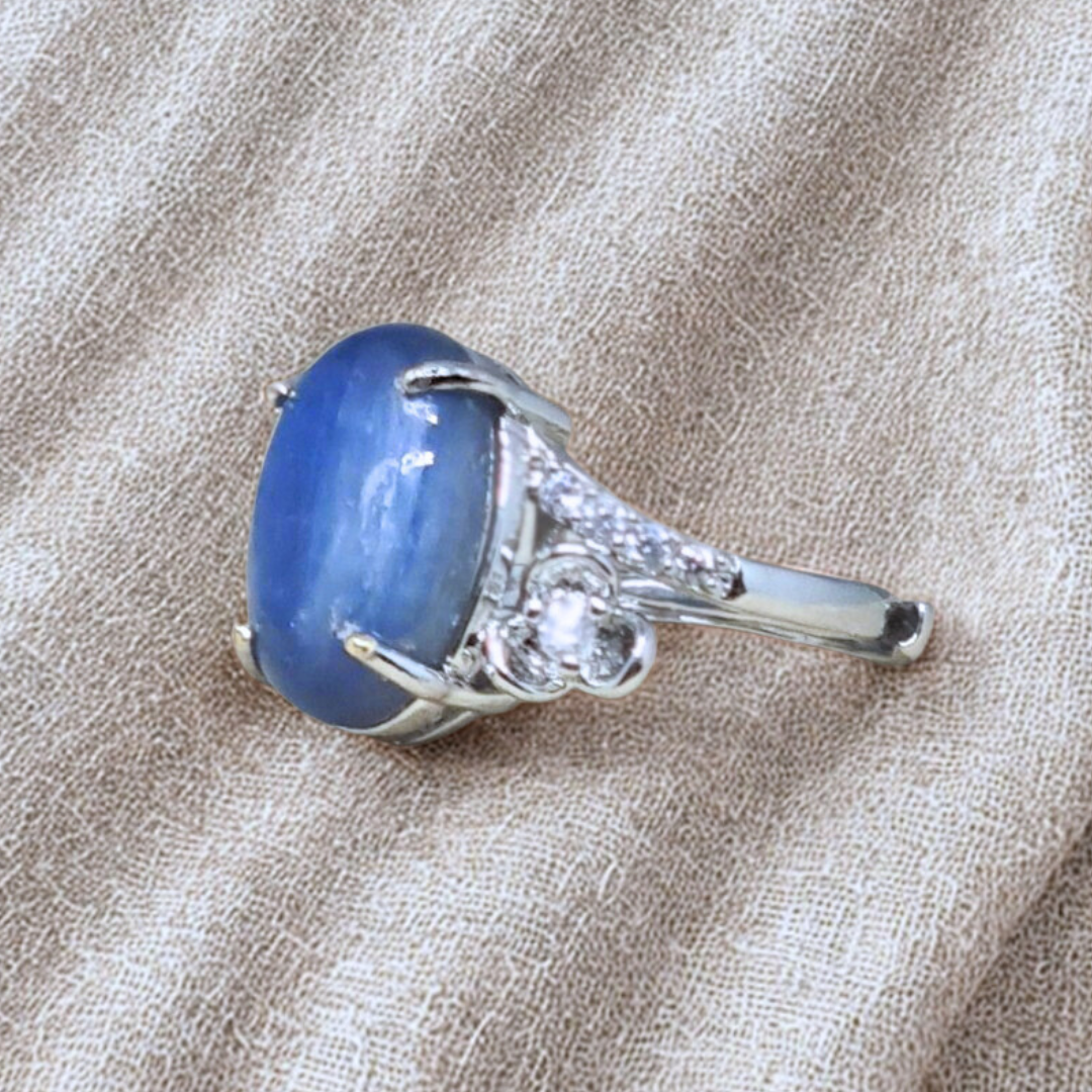 Bague réglable en Cyanite bleue (BAG78)