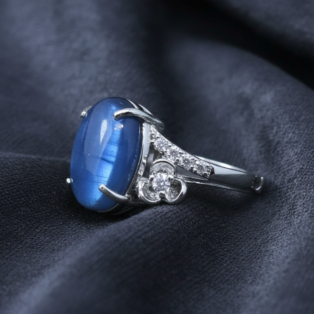 Bague réglable en Cyanite bleue (BAG78)