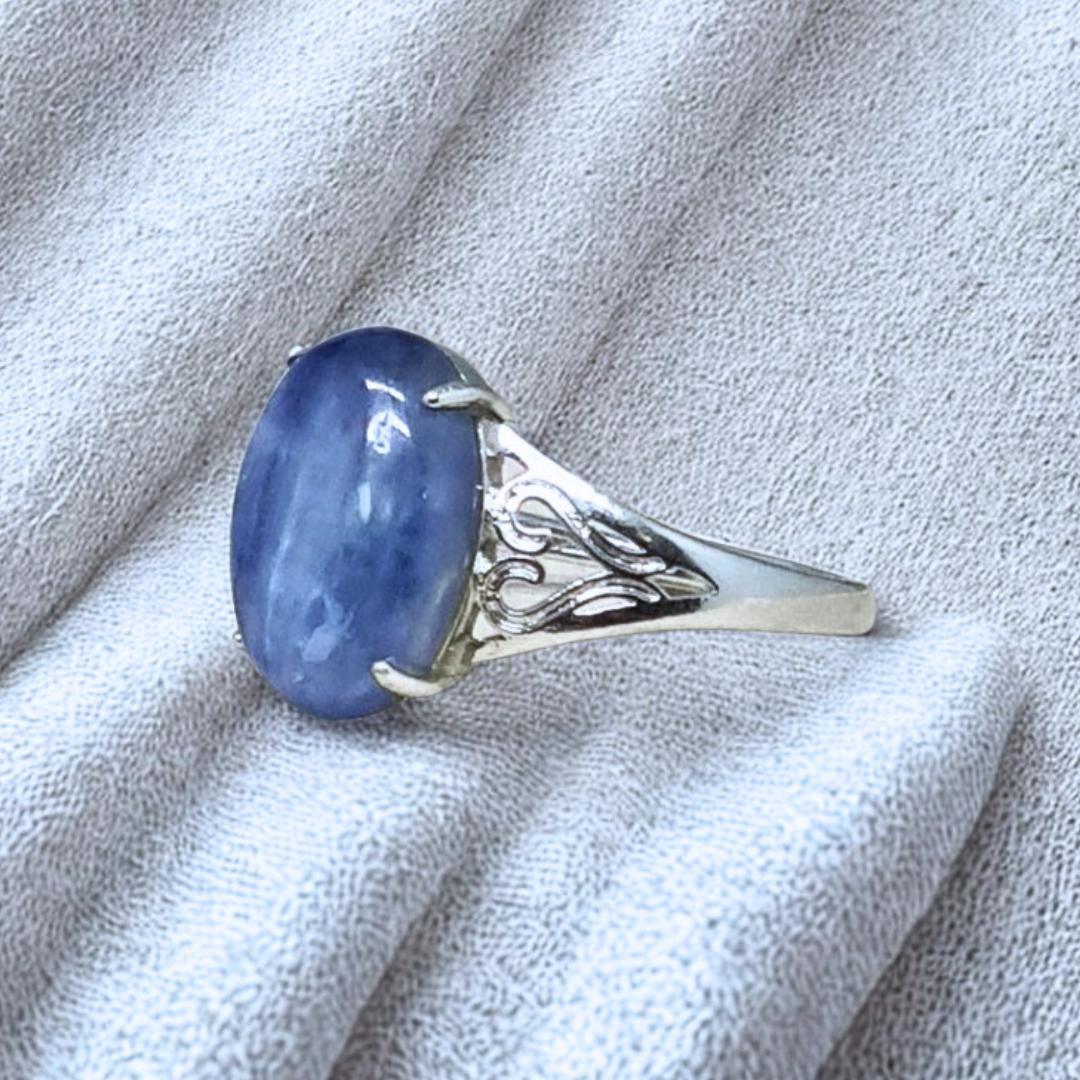 Bague réglable en Cyanite bleue (BAG21-3)