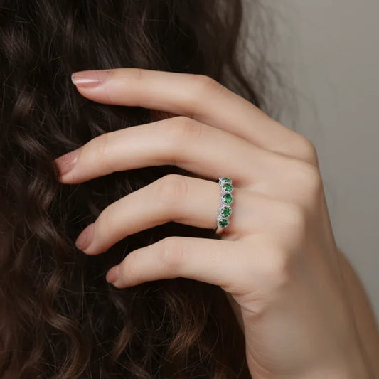 Bague réglable en Diopside Chrome (BAG36)