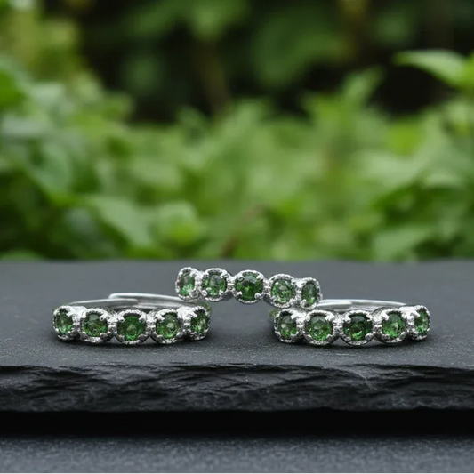 Bague réglable en Diopside Chrome (BAG36)