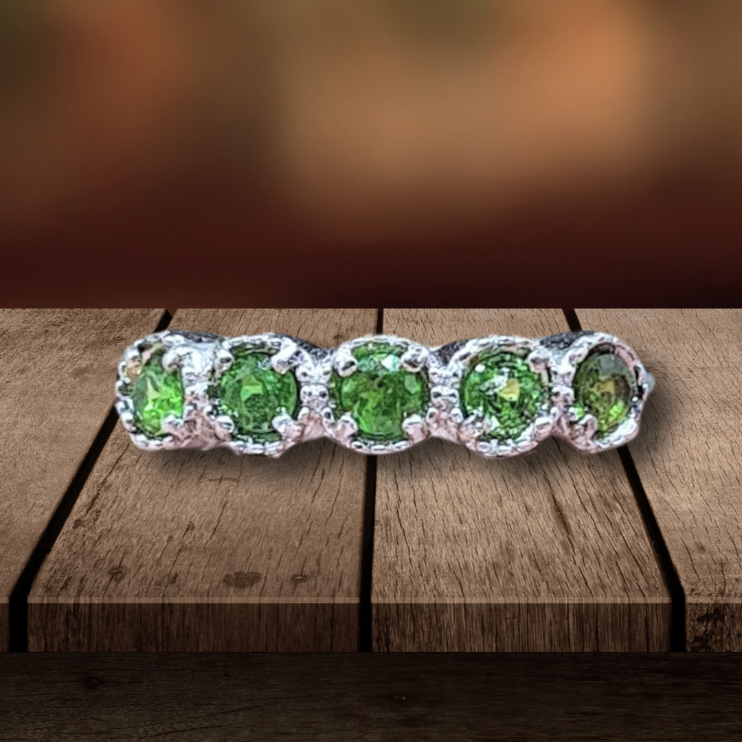 Bague réglable en Diopside Chrome (BAG36)