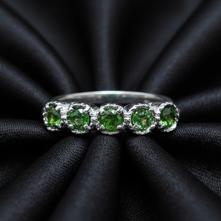 Bague réglable en Diopside Chrome (BAG36)