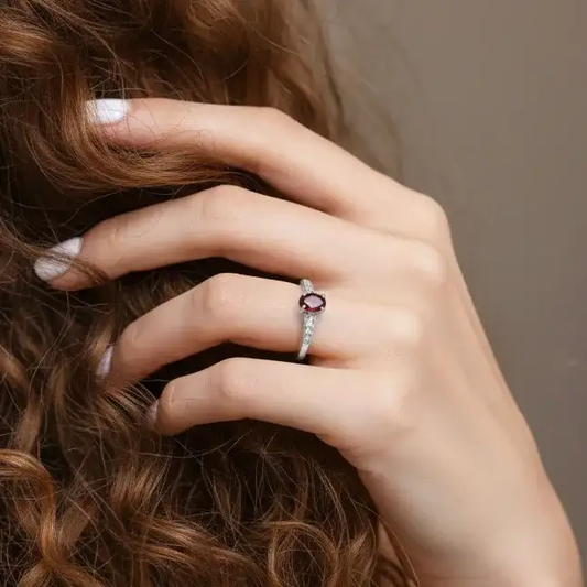Bague réglable en Grenat (BAG25 - 10)