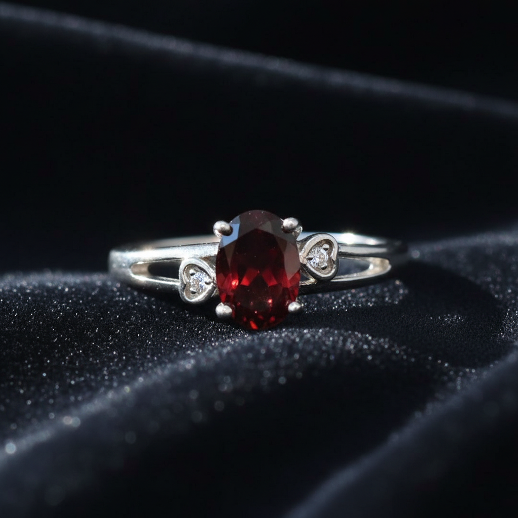 Bague réglable en Grenat (BAG25-17)