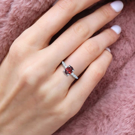 Bague réglable en Grenat (BAG25-4)