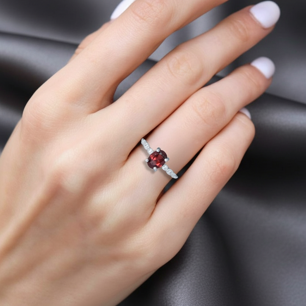 Bague réglable en Grenat (BAG25-4)