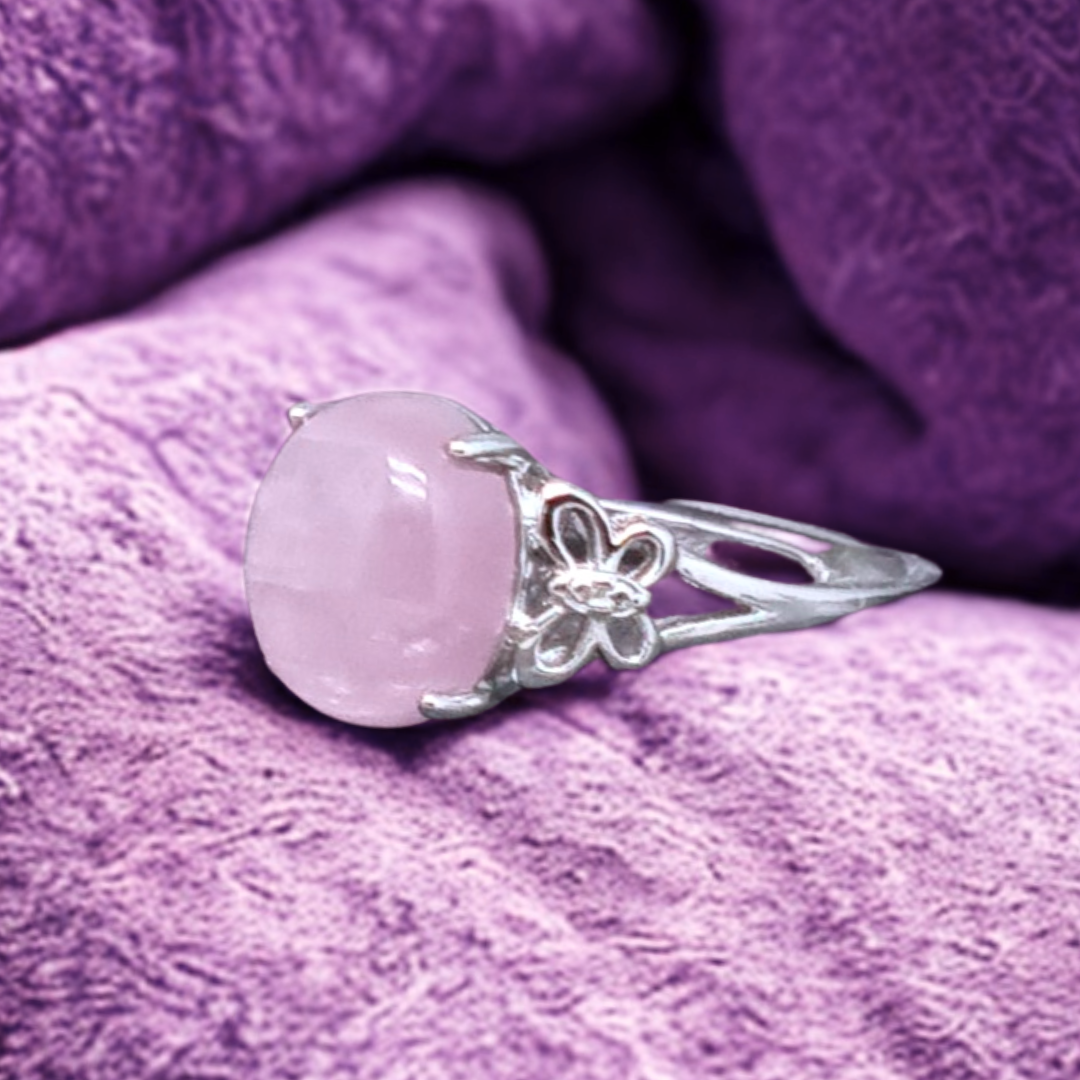Bague réglable en Kunzite (BAG47-2)