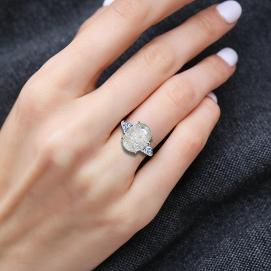 Bague réglable en Quartz Lodolite (BAG35-13)