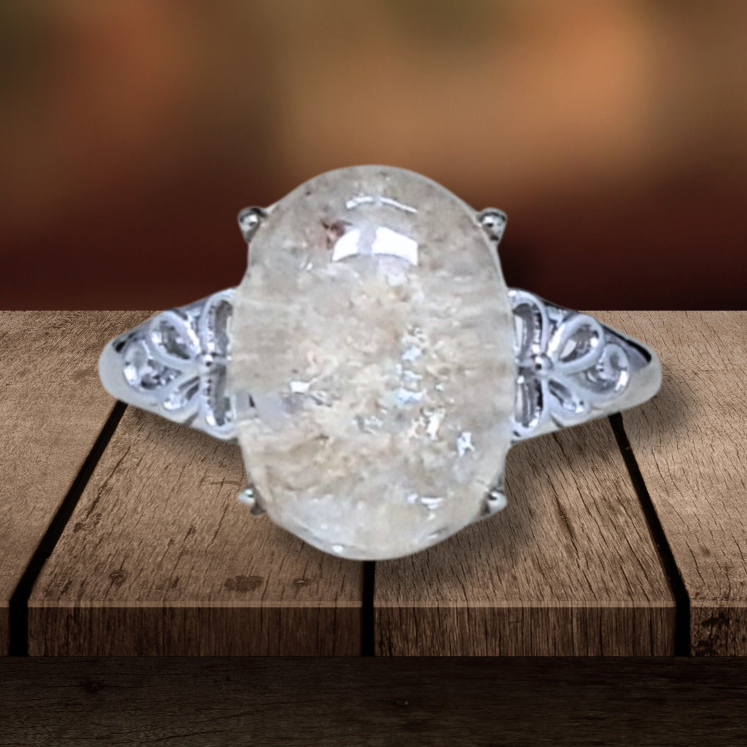 Bague réglable en Quartz Lodolite (BAG35-13) - ENAE Minéraux