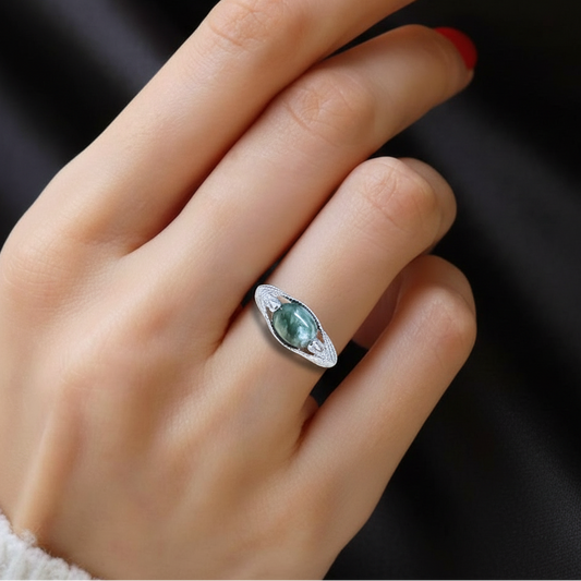 Bague réglable en Séraphinite (BAG73-4)