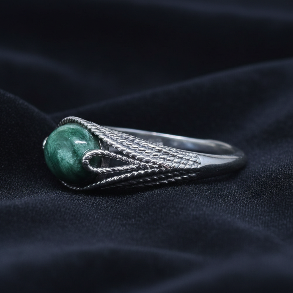 Bague réglable en Séraphinite (BAG73-4)