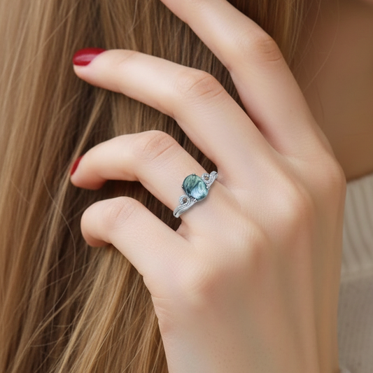 Bague réglable en Séraphinite (BAG73-3)